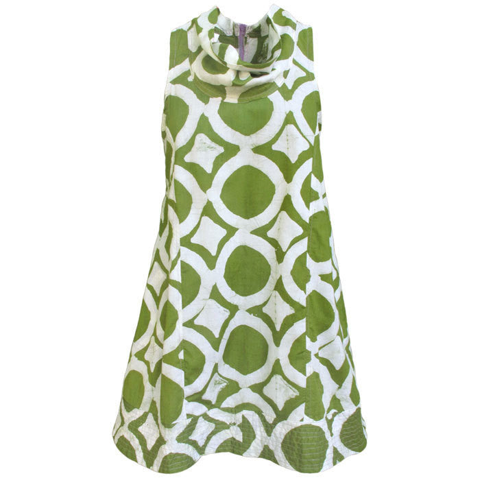 Women's Eli Dress Olive Fisheye - Global Mamas (W)