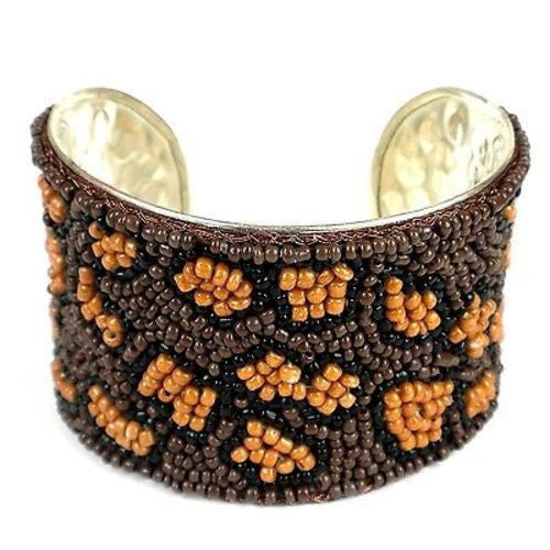 Animal Pattern Cuff - Leopard Handmade and Fair Trade