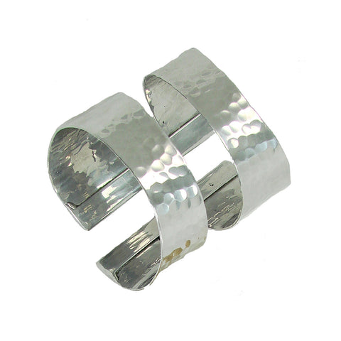 Hammered Swirl Cuff - Silver Handmade and Fair Trade