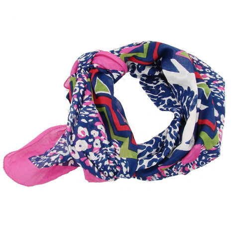 Abstract Animal Scarf - Pink Handmade and Fair Trade