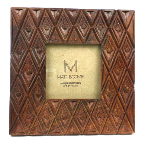 Indian Palace Rosewood Frame for 3X3 Photo - Matr Boomie (P)