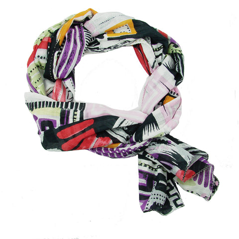 Cityscape Scarf/Sarong - black - WorldFinds (S)