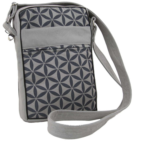 Flower of Life Festival Bag - Grey/Grey - Global Groove (B)