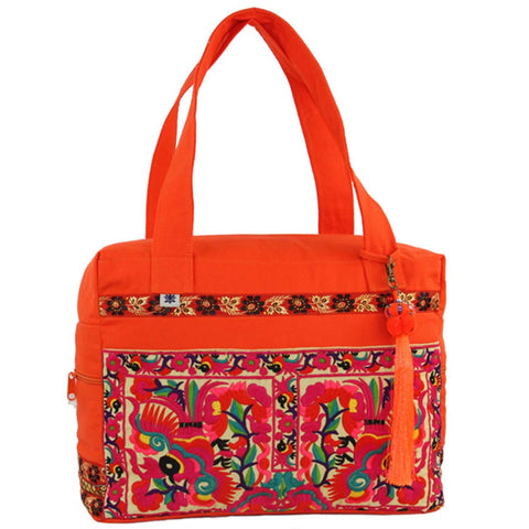 Hmong Retreat Bag - Orange - Global Groove (B)