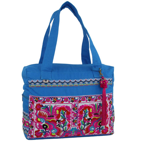 Hmong Retreat Bag - Turquoise - Global Groove (B)