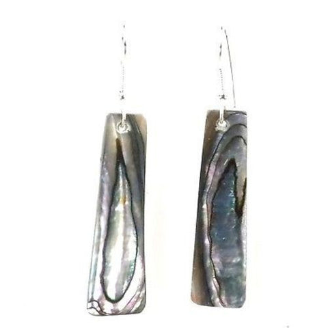 Josefa Long Abalone Earrings Handmade and Fair Trade