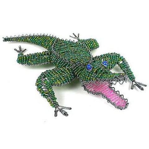 Handmade Large Beaded Crocodile Handmade and Fair Trade