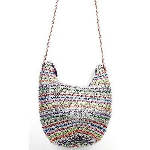 Hobo Recycled Poptop Bag - Multicolor Handmade and Fair Trade
