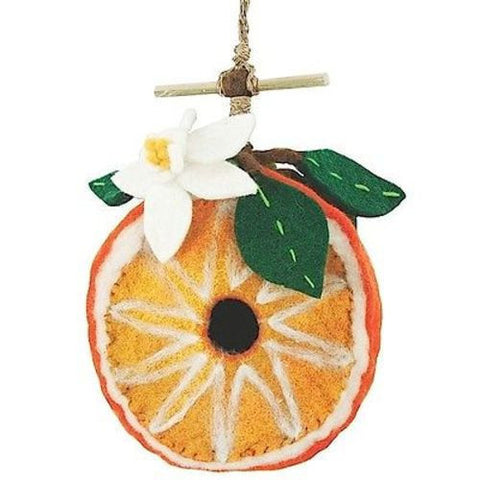 Felt Birdhouse - Orange Handmade and Fair Trade