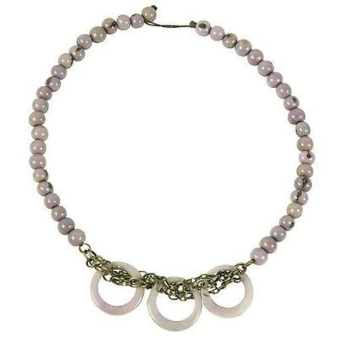 Circle Chain Choker in Lavender Handmade and Fair Trade