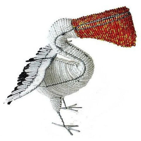 Handmade Large Beaded Pelican Handmade and Fair Trade