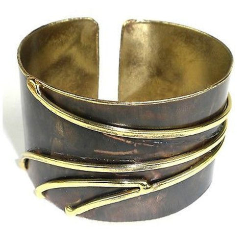 Brass Sway Cuff Handmade and Fair Trade