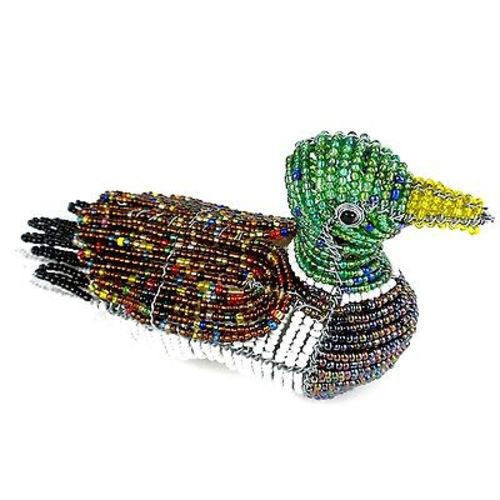 Handmade Beaded Mallard Duck Handmade and Fair Trade