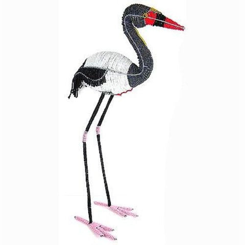 Handmade Life-Size Beaded Saddle-billed Stork Handmade and Fair Trade