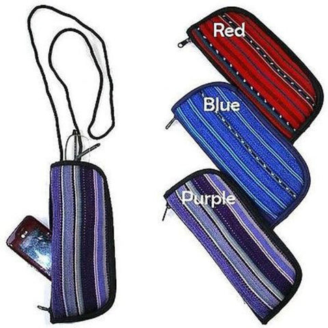 Solola Eyeglass/Cell Phone Pouch in Red Handmade and Fair Trade