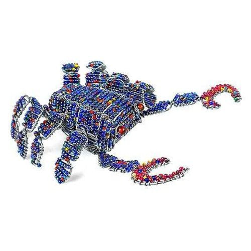 Handmade Beaded Blue Crab Handmade and Fair Trade