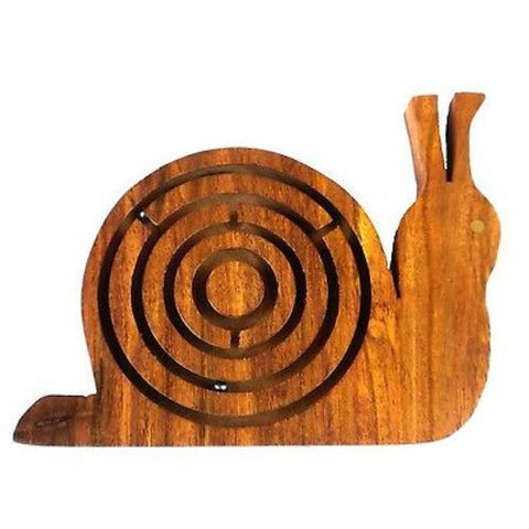 Handmade Wooden Snail Labyrinth Handmade and Fair Trade