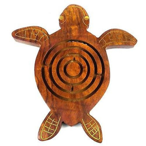 Handmade Wooden Sea Turtle Labyrinth Handmade and Fair Trade