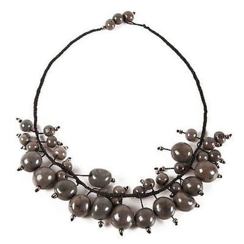 Cloud Forest Choker in Soft Gray Handmade and Fair Trade