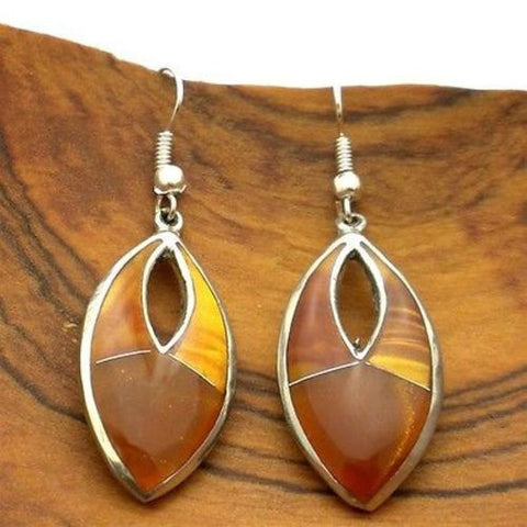 Honey Drops Alpaca Silver Earrings Handmade and Fair Trade