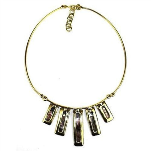 Copper and Brass Bars Necklace Handmade and Fair Trade