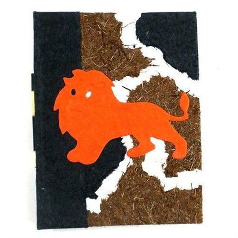 Lion Mini Notebook Handmade and Fair Trade