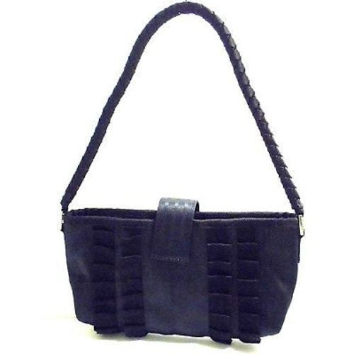 Black Seat Belt Optra Clutch with Strap Handmade and Fair Trade