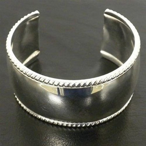 Silver Overlay Cuff  Smooth Design Handmade and Fair Trade
