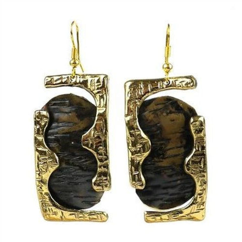 Road Less Traveled Brass Earrings Handmade and Fair Trade